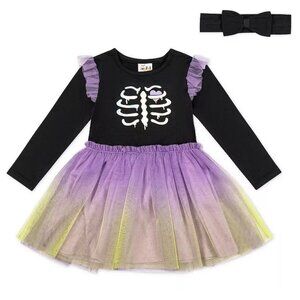 Girls Joyful Moments Halloween Tutu Dress  Headband Size 12 mo 18 mo 2T 3T NWT